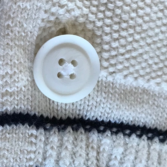 NWT TALBOTS COWL NECK SWEATER STRIPE PONCHO - Picture 6 of 13